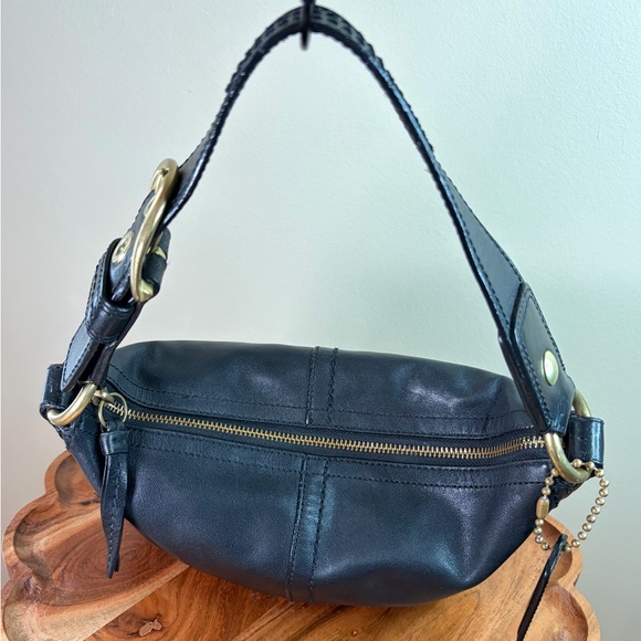 Coach Soho Small Hobo Shoulder Purse Black Leather 11837 - Picture 6 of 16